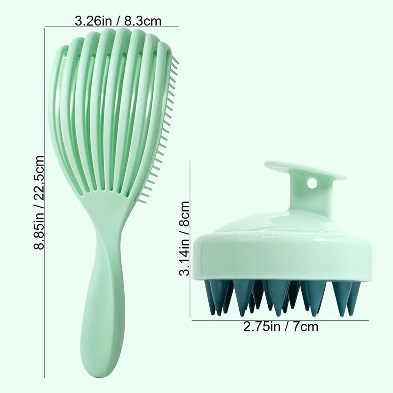 Home Cleaning Silicone Shampoo Brush Head Scalp Massage Comb Hair Washing Combs Body Massage Bath Brush Salon Hairdressing Tools