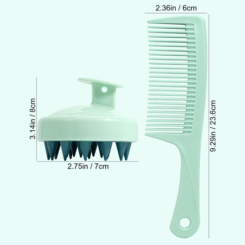 Home Cleaning Silicone Shampoo Brush Head Scalp Massage Comb Hair Washing Combs Body Massage Bath Brush Salon Hairdressing Tools