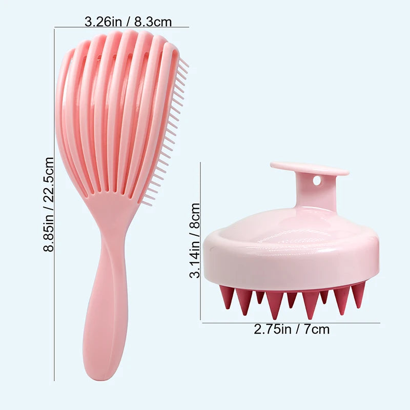 Home Cleaning Silicone Shampoo Brush Head Scalp Massage Comb Hair Washing Combs Body Massage Bath Brush Salon Hairdressing Tools