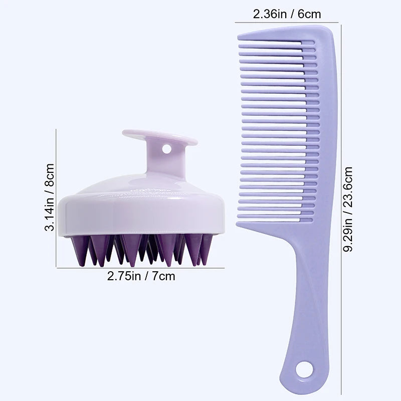 Home Cleaning Silicone Shampoo Brush Head Scalp Massage Comb Hair Washing Combs Body Massage Bath Brush Salon Hairdressing Tools