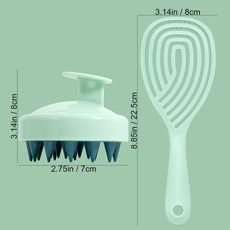 Home Cleaning Silicone Shampoo Brush Head Scalp Massage Comb Hair Washing Combs Body Massage Bath Brush Salon Hairdressing Tools