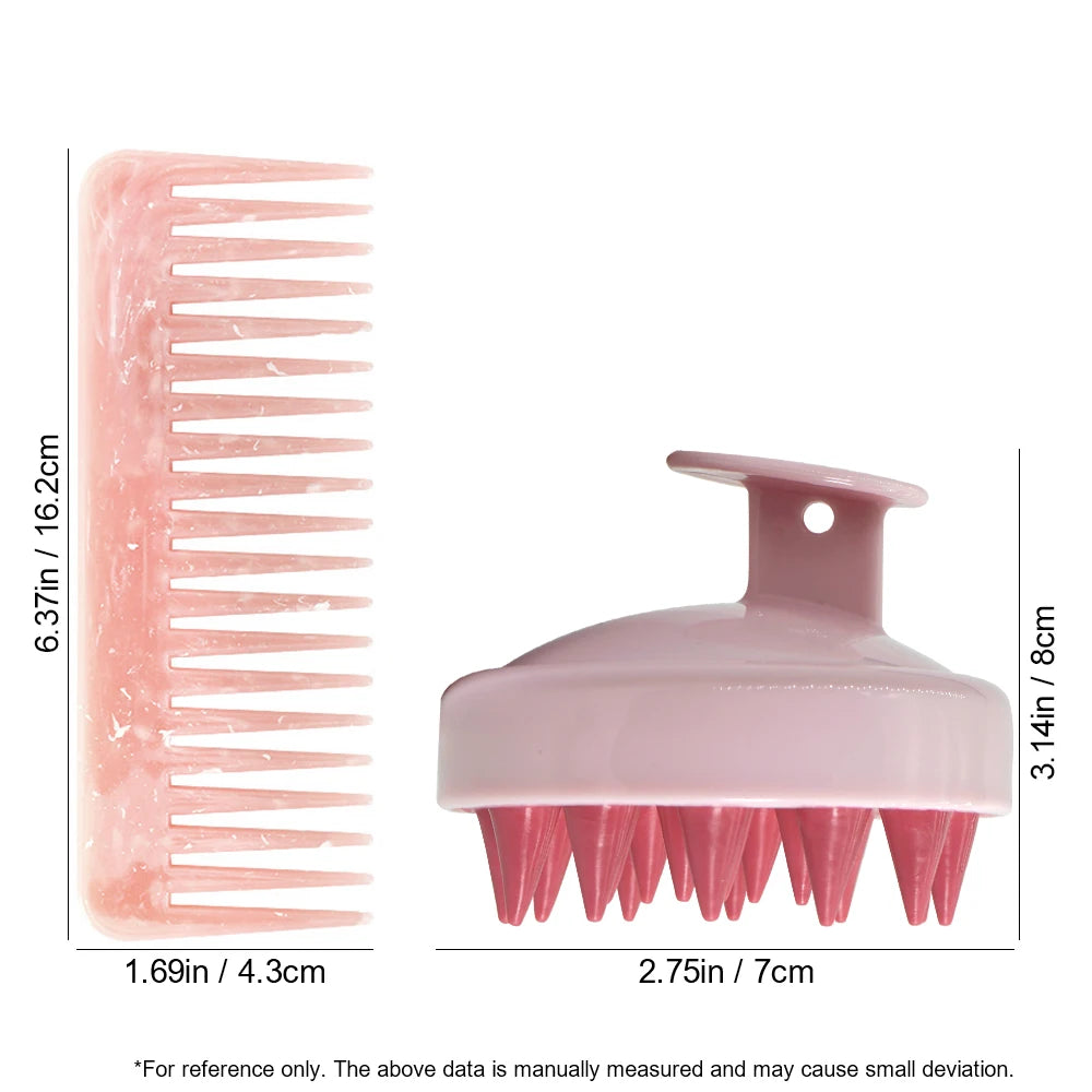 Home Cleaning Silicone Shampoo Brush Head Scalp Massage Comb Hair Washing Combs Body Massage Bath Brush Salon Hairdressing Tools