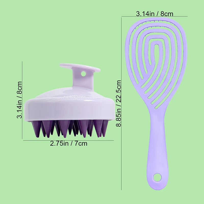 Home Cleaning Silicone Shampoo Brush Head Scalp Massage Comb Hair Washing Combs Body Massage Bath Brush Salon Hairdressing Tools