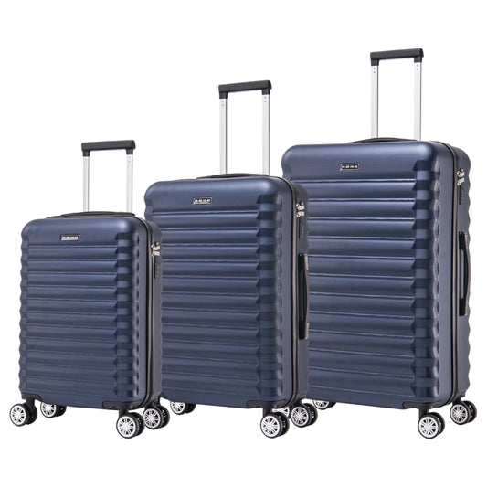 Stylish Travel Suitcase Set: ABS Light Case, Number Lock, 4 360 Rotating Wheels, Aluminum Telescopic Handle Suitcase Set Set Trolley Suitcase Cabin (7599-6649 M003 8008 6089 FS)