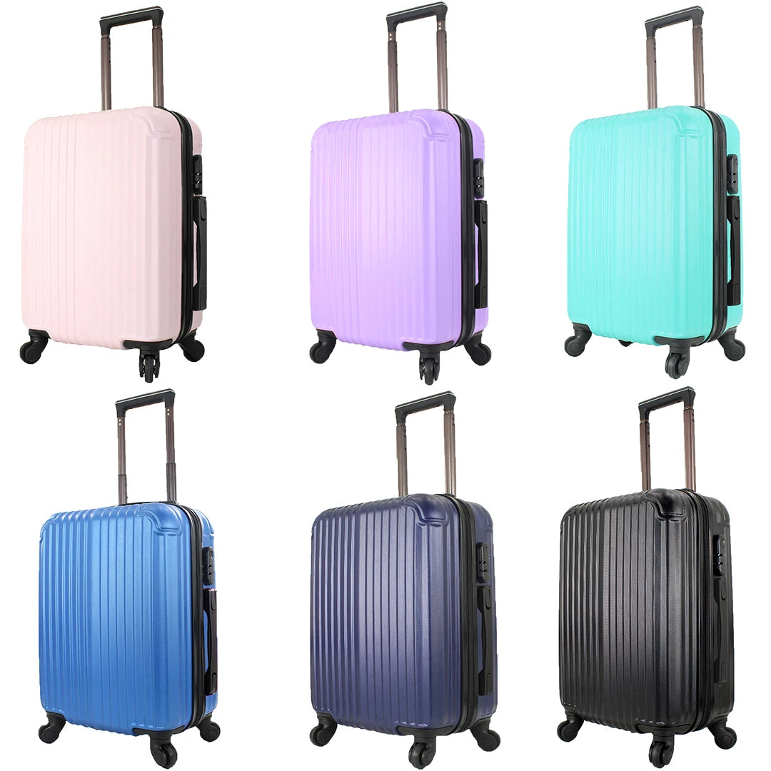 Airplane Suitcase Hand Luggage Travel Cabin Trolley Hard ABS 4 Wheels Rigid Cabin Suitcase with Telescopic Handle 55x35x20CM