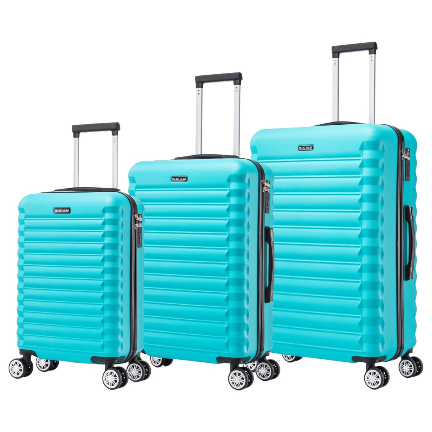 Stylish Travel Suitcase Set: ABS Light Case, Number Lock, 4 360 Rotating Wheels, Aluminum Telescopic Handle Suitcase Set Set Trolley Suitcase Cabin (7599-6649 M003 8008 6089 FS)