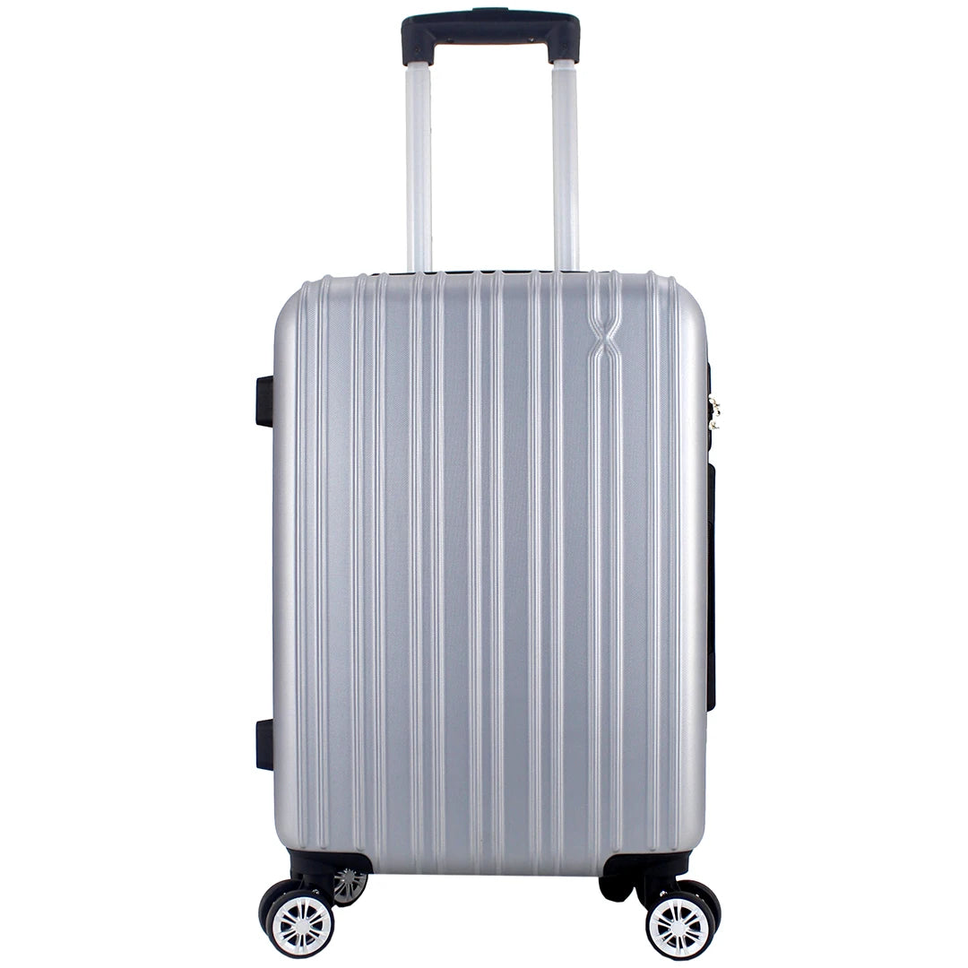 Airplane Suitcase Hand Luggage Travel Cabin Trolley Hard ABS 4 Wheels Rigid Cabin Suitcase with Telescopic Handle 55x35x20CM