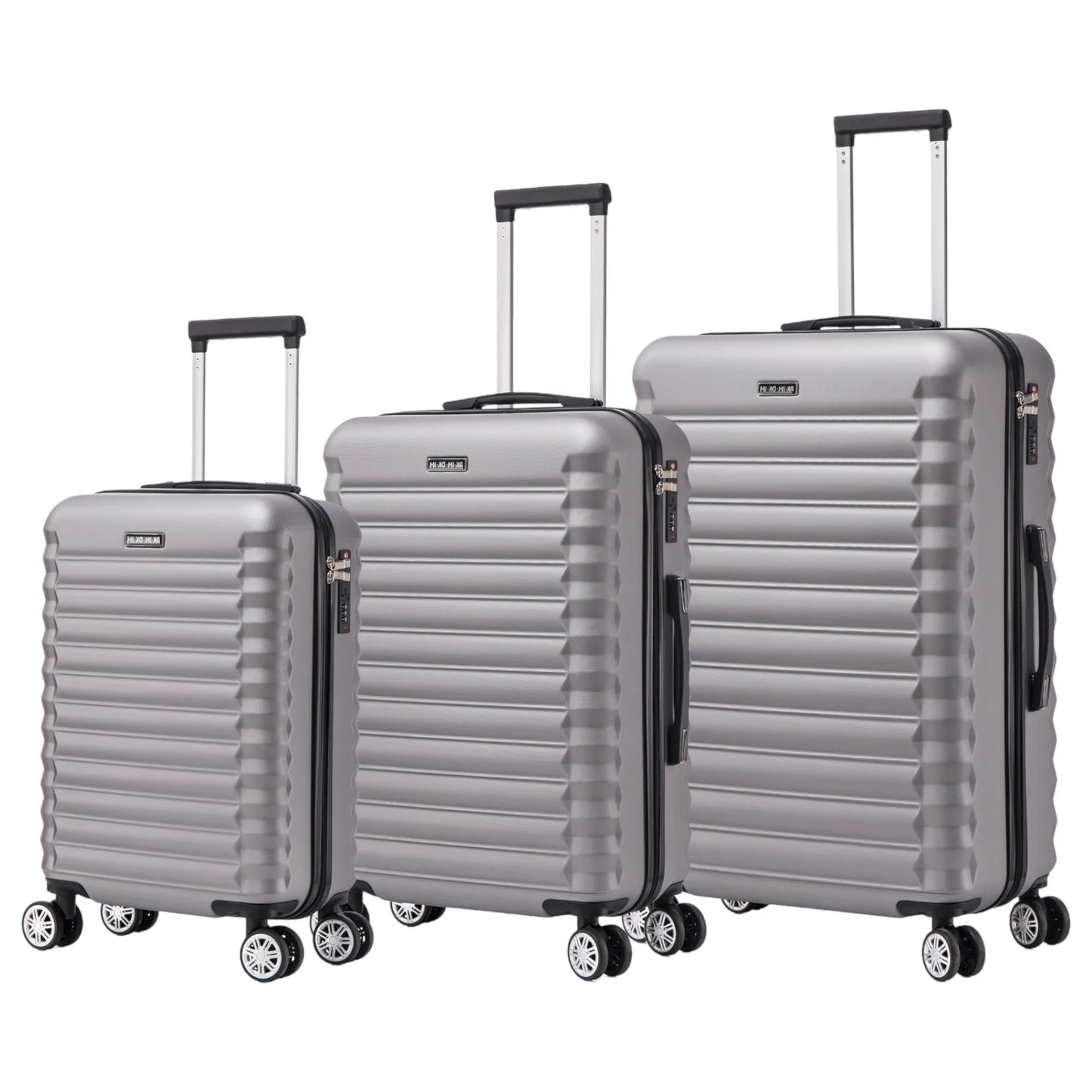 Stylish Travel Suitcase Set: ABS Light Case, Number Lock, 4 360 Rotating Wheels, Aluminum Telescopic Handle Suitcase Set Set Trolley Suitcase Cabin (7599-6649 M003 8008 6089 FS)