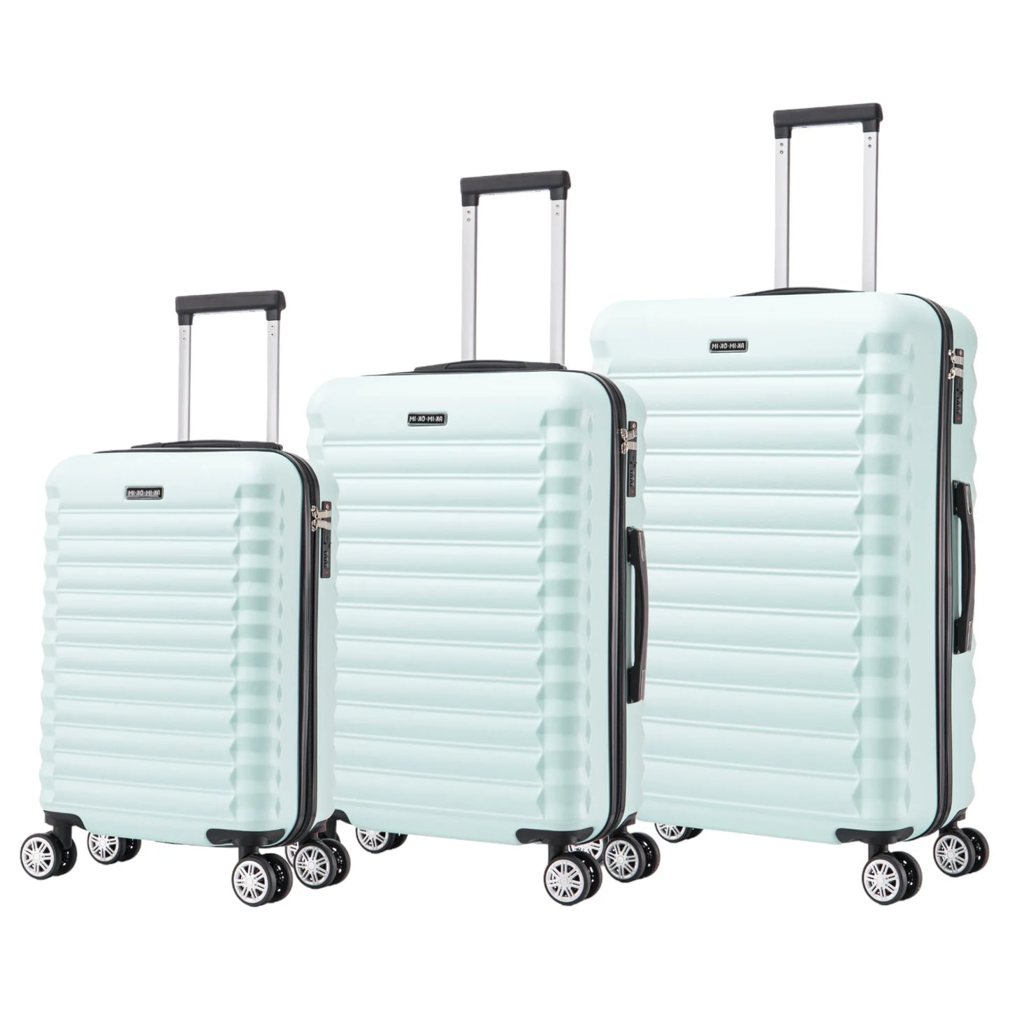 Stylish Travel Suitcase Set: ABS Light Case, Number Lock, 4 360 Rotating Wheels, Aluminum Telescopic Handle Suitcase Set Set Trolley Suitcase Cabin (7599-6649 M003 8008 6089 FS)