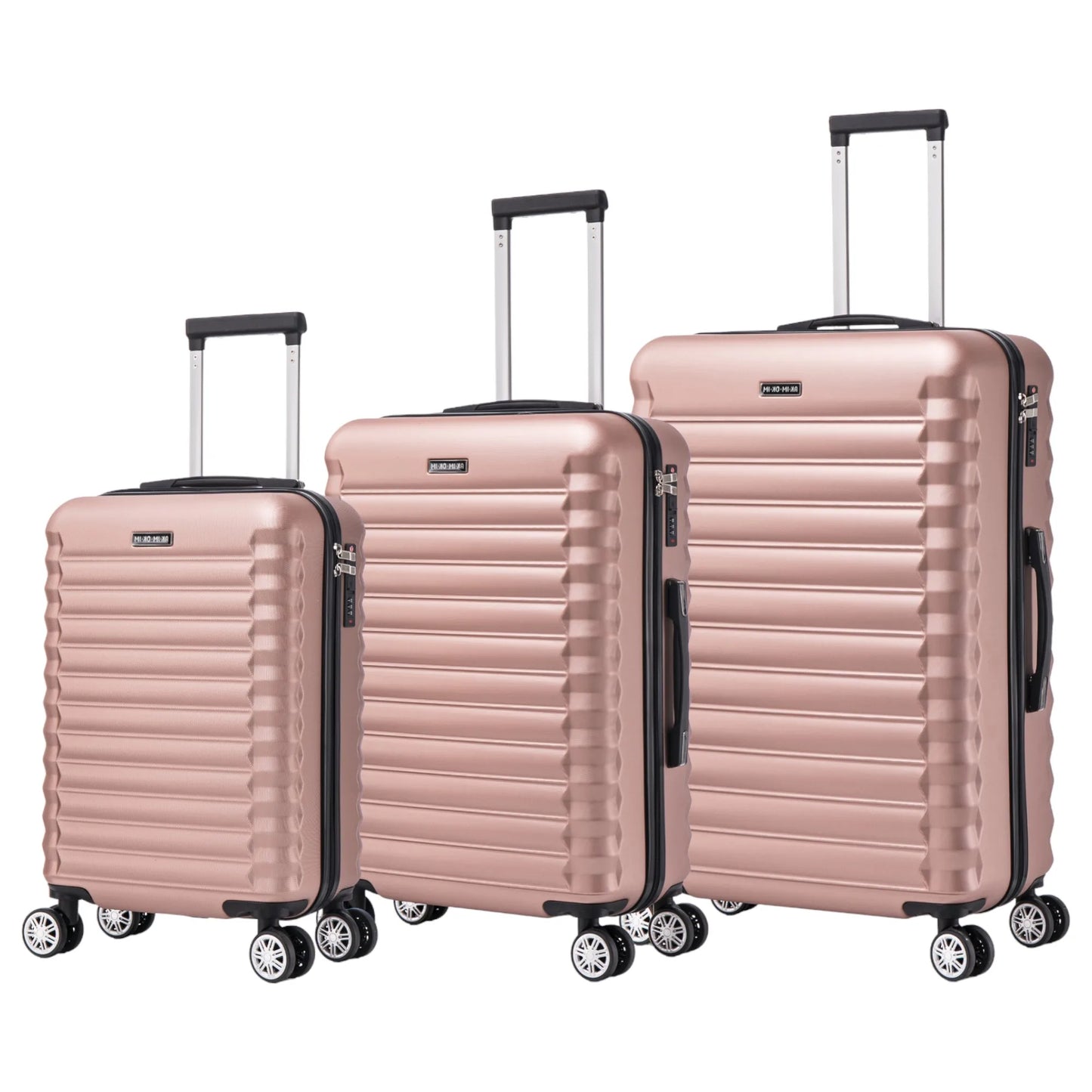 Stylish Travel Suitcase Set: ABS Light Case, Number Lock, 4 360 Rotating Wheels, Aluminum Telescopic Handle Suitcase Set Set Trolley Suitcase Cabin (7599-6649 M003 8008 6089 FS)