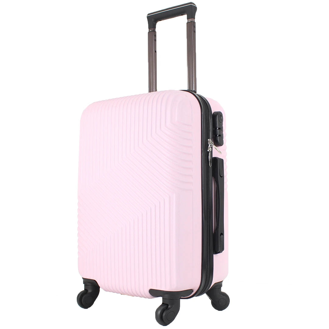 Airplane Suitcase Hand Luggage Travel Cabin Trolley Hard ABS 4 Wheels Rigid Cabin Suitcase with Telescopic Handle 55x35x20CM