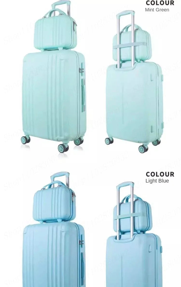 Suitcase Fashion Female Cabin Rolling Luggage Set Suitcases Lightweight Luggage Large Capacity Travel Bags Password Trolley Case