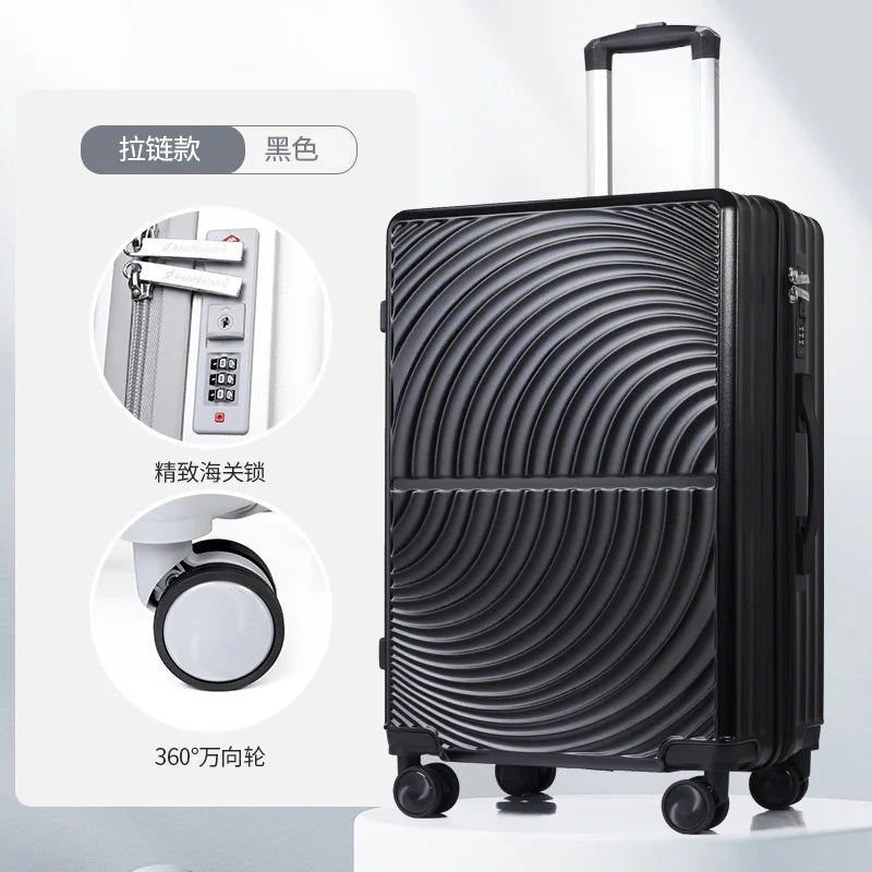 20 22 24 26 Rolling Luggage Travel Suitcase Student Large Capacity Trolley Case High-quality Trunk TSA Password Universal Wheel