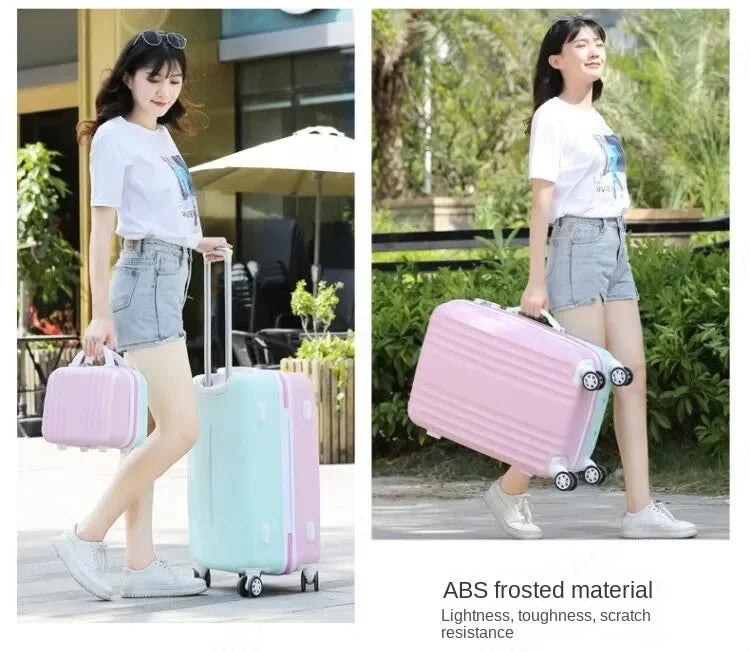 Suitcase Fashion Female Cabin Rolling Luggage Set Suitcases Lightweight Luggage Large Capacity Travel Bags Password Trolley Case