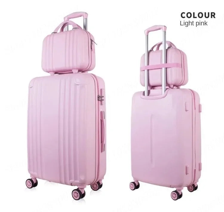 Suitcase Fashion Female Cabin Rolling Luggage Set Suitcases Lightweight Luggage Large Capacity Travel Bags Password Trolley Case