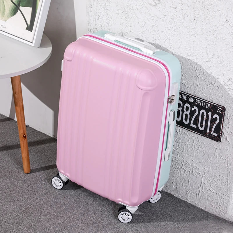 Suitcase Fashion Female Cabin Rolling Luggage Set Suitcases Lightweight Luggage Large Capacity Travel Bags Password Trolley Case