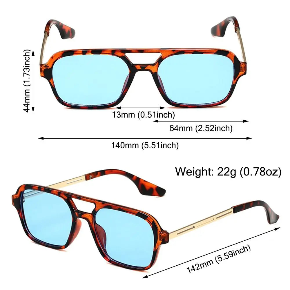 Vintage Square Sunglasses Retro Large Square Frame 70s Sun Glasses UV400 Protection  Shades Summer Eyeglasses for Women Men