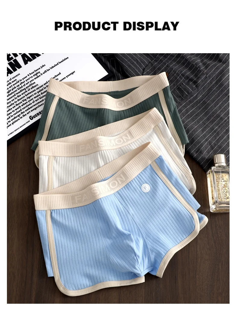 1&2PCS New Simple Men's Retro Pure Cotton Comfortable And Breathable Sport Underwear For Men Fashion Boxers Panties