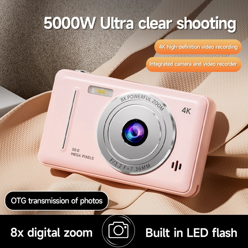 Xiaomi 4K Digital Camera Retro CCD Portable Card Camera Entry-level Camera Dual Camera Flash 50 Million Pixels Auto Focus