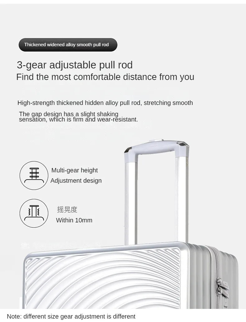 20 22 24 26 Rolling Luggage Travel Suitcase Student Large Capacity Trolley Case High-quality Trunk TSA Password Universal Wheel