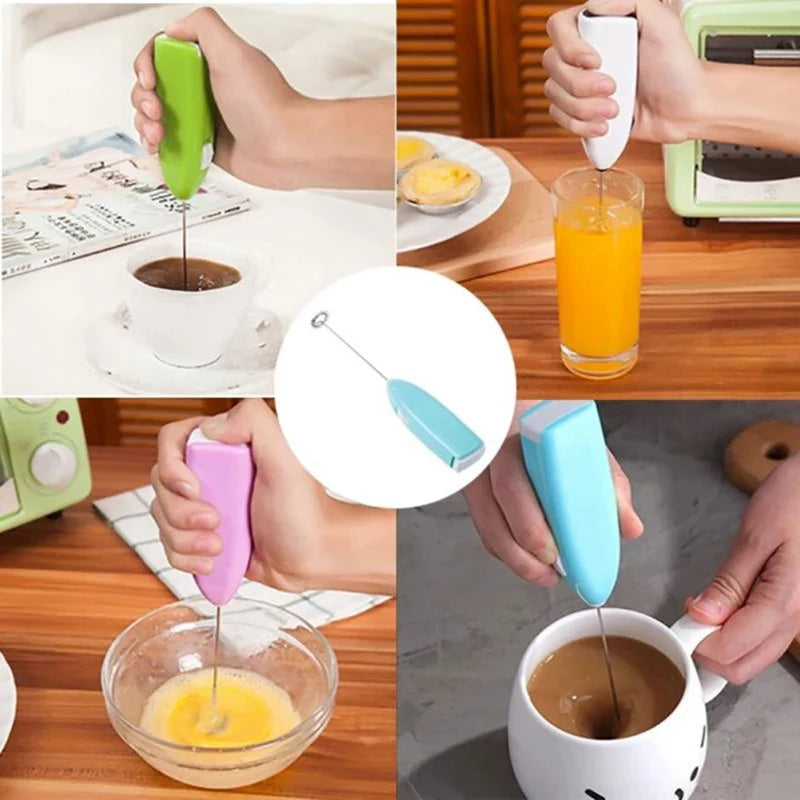 Electric Egg Beater Milk Drink Coffee Whisk Stirrer Mini Milk Frother Mixer Electric Home Kitchen Egg Beater for Kitchen Tools