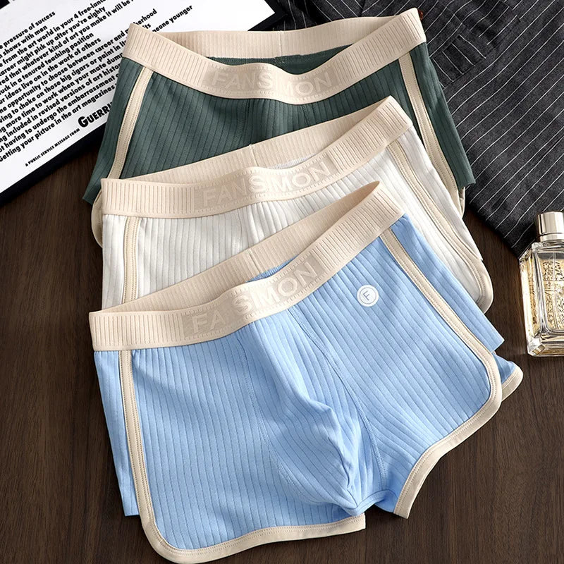 1&2PCS New Simple Men's Retro Pure Cotton Comfortable And Breathable Sport Underwear For Men Fashion Boxers Panties