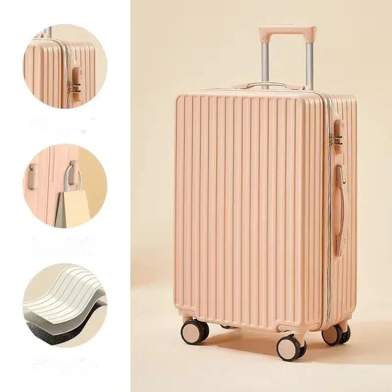 Suitcase Luggage Women Travel Trolley Case Ultra Light and Durable 20-Inch Small Fashion Password Case Male 22 24 26 inch Mute