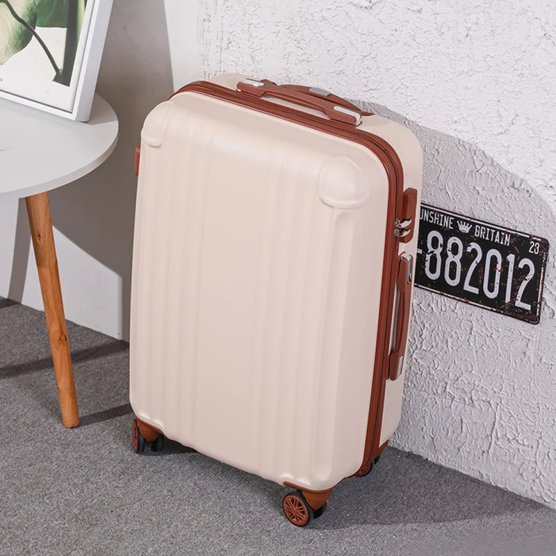 Suitcase Fashion Female Cabin Rolling Luggage Set Suitcases Lightweight Luggage Large Capacity Travel Bags Password Trolley Case