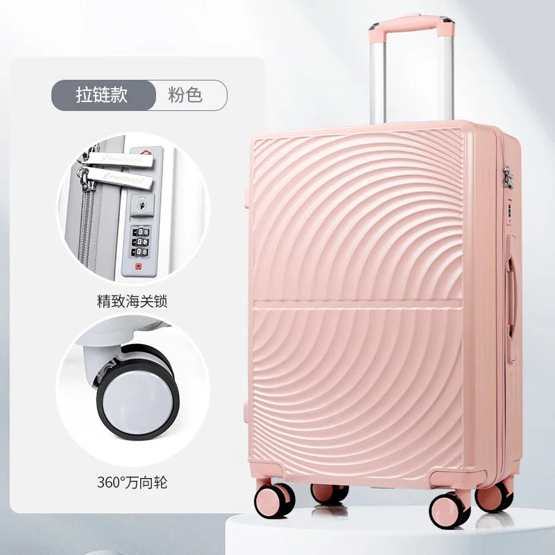 20 22 24 26 Rolling Luggage Travel Suitcase Student Large Capacity Trolley Case High-quality Trunk TSA Password Universal Wheel