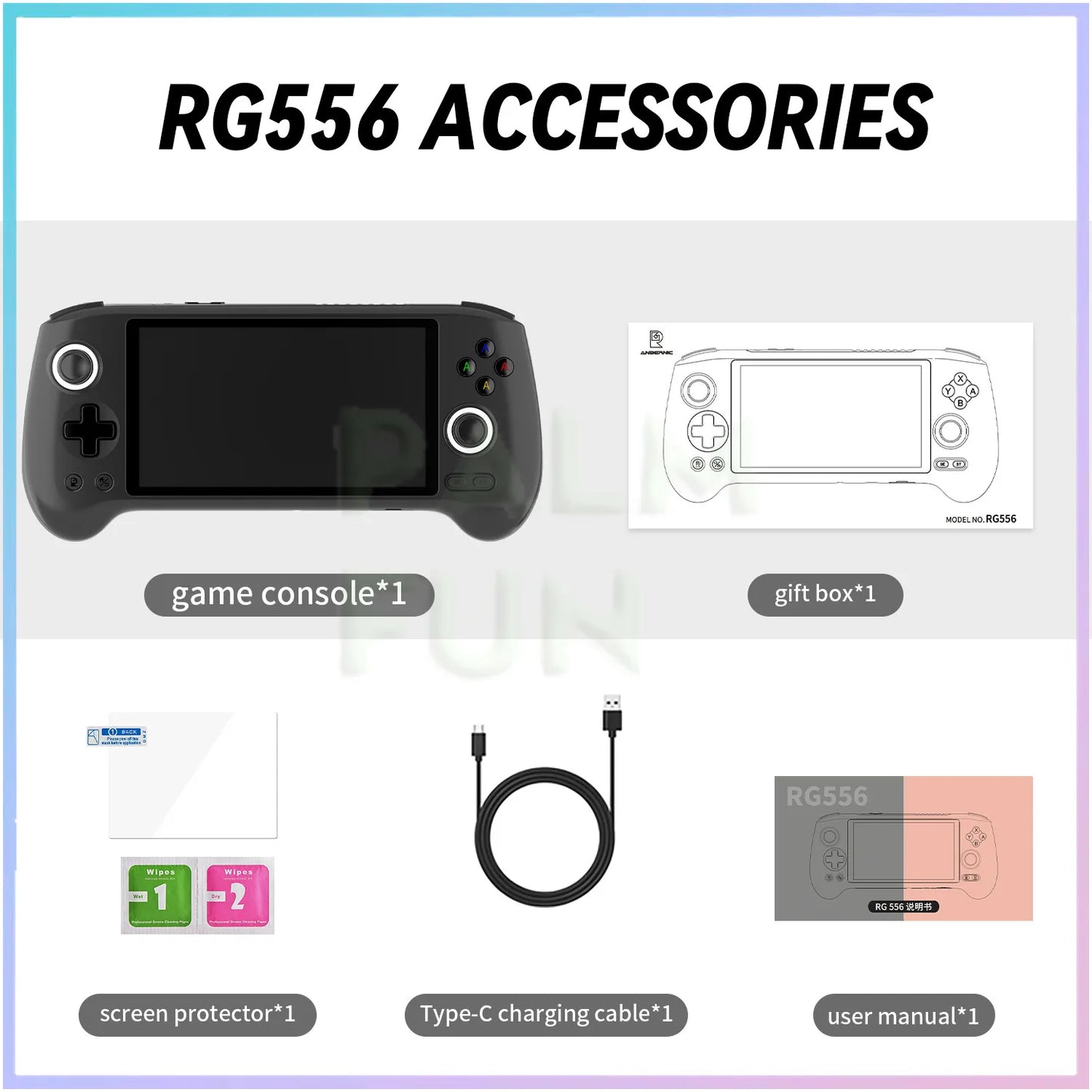 ANBERNIC RG556 Retro Handheld Game Console 5.48 Inch AMOLED Large Screen BT5.0 Android 13 System 1080*1920 Video Gaming Player