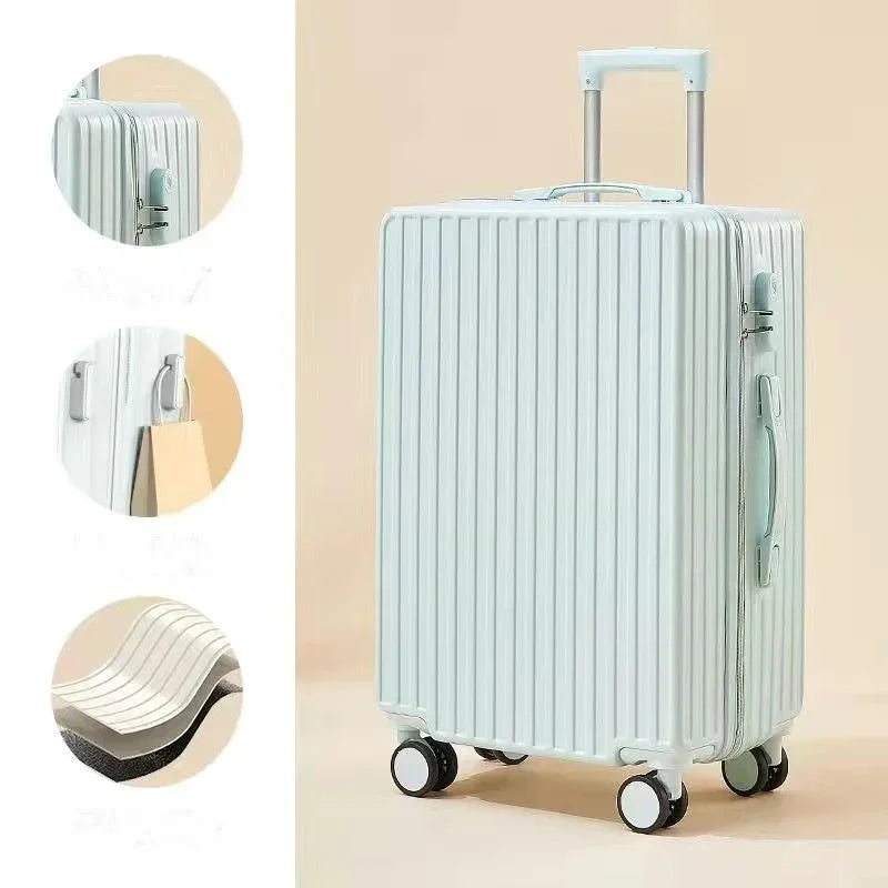 Suitcase Luggage Women Travel Trolley Case Ultra Light and Durable 20-Inch Small Fashion Password Case Male 22 24 26 inch Mute