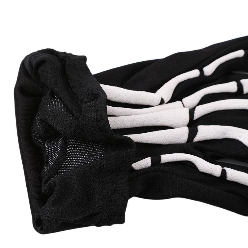 Halloween Gloves Black White Makeup Props Halloween Supplies Naturalness Skull Ghost Claw Gloves Festival Products 2024