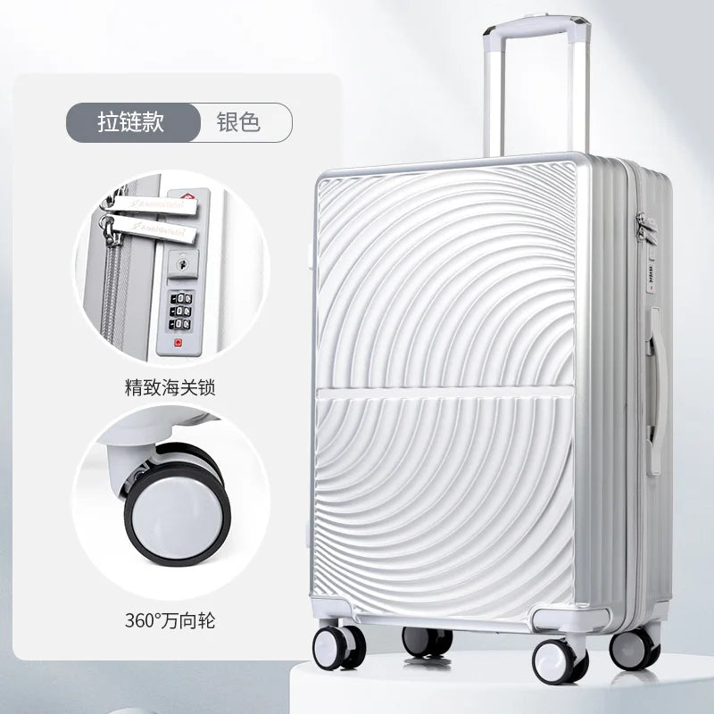 20 22 24 26 Rolling Luggage Travel Suitcase Student Large Capacity Trolley Case High-quality Trunk TSA Password Universal Wheel