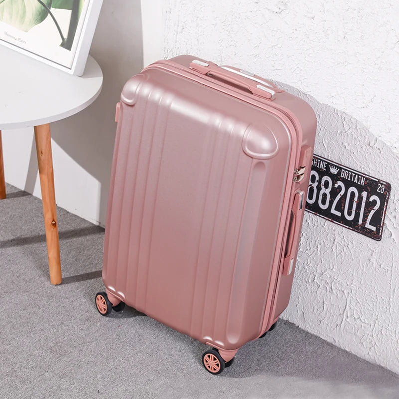 Suitcase Fashion Female Cabin Rolling Luggage Set Suitcases Lightweight Luggage Large Capacity Travel Bags Password Trolley Case