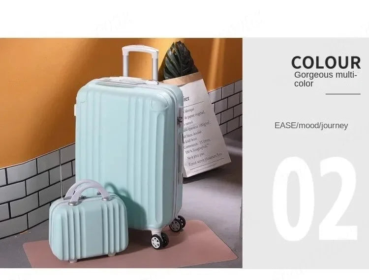 Suitcase Fashion Female Cabin Rolling Luggage Set Suitcases Lightweight Luggage Large Capacity Travel Bags Password Trolley Case