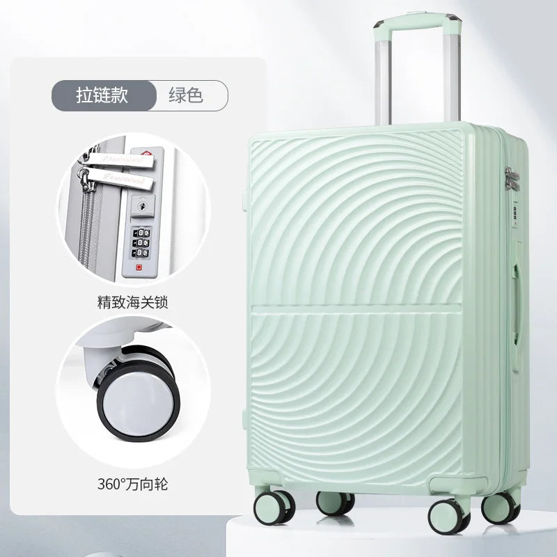 20 22 24 26 Rolling Luggage Travel Suitcase Student Large Capacity Trolley Case High-quality Trunk TSA Password Universal Wheel