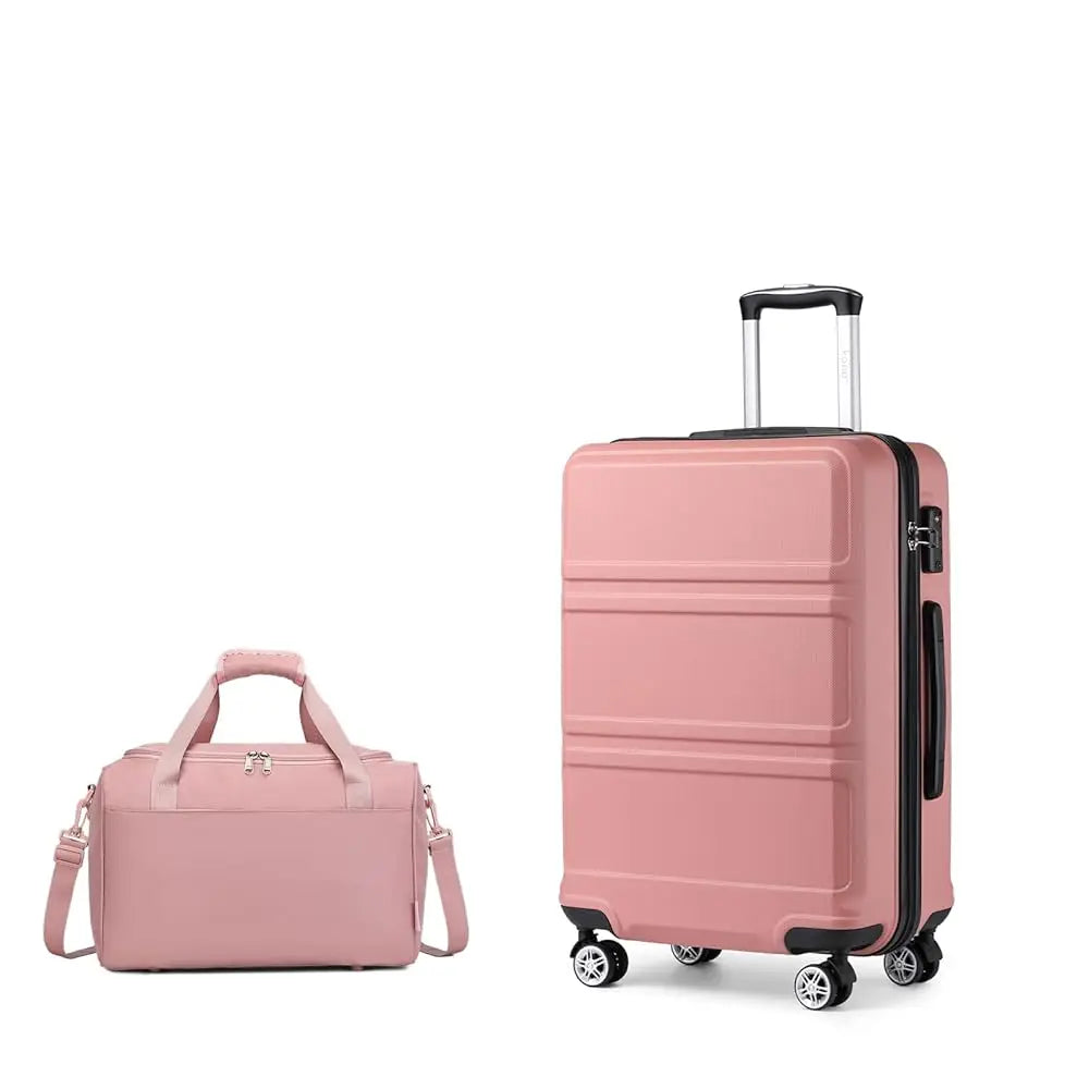 KONO hand luggage Trolley Set 2 Piece Suitcase with Rolls & Ryanair travel bag 40x20x25cm Compact Cases Set for Air Travel