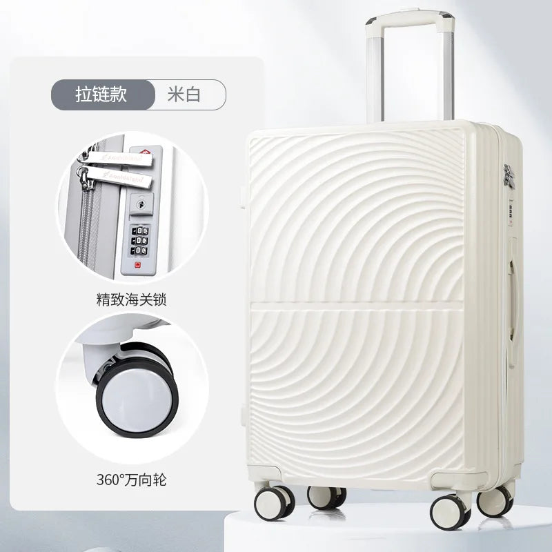 20 22 24 26 Rolling Luggage Travel Suitcase Student Large Capacity Trolley Case High-quality Trunk TSA Password Universal Wheel