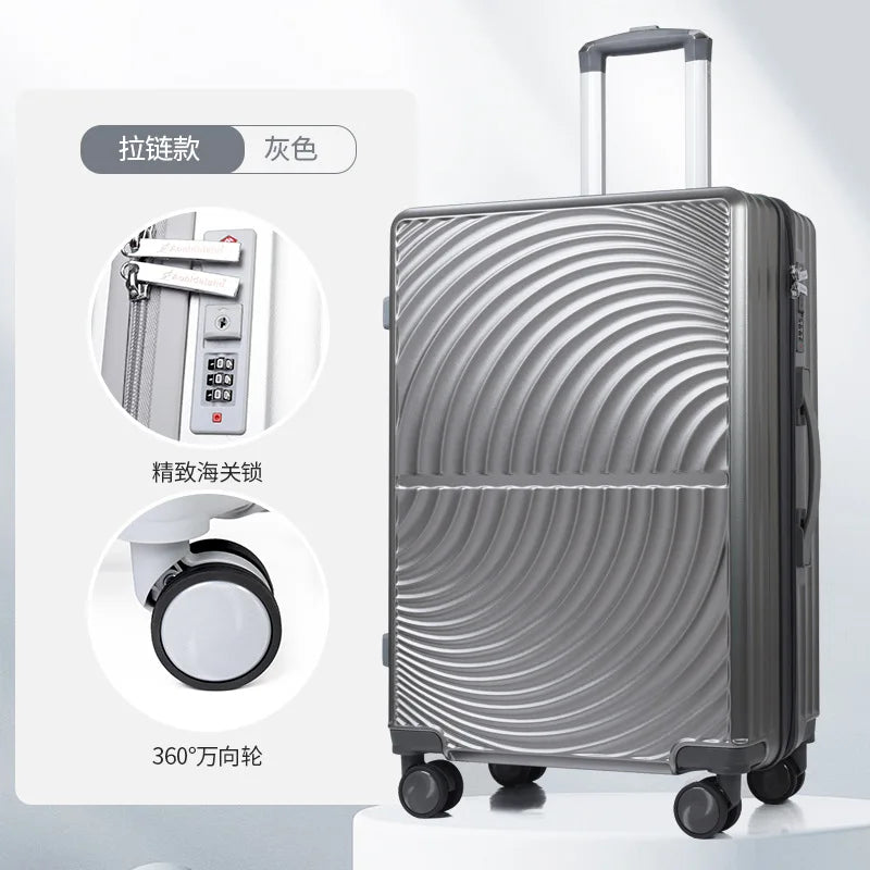 20 22 24 26 Rolling Luggage Travel Suitcase Student Large Capacity Trolley Case High-quality Trunk TSA Password Universal Wheel