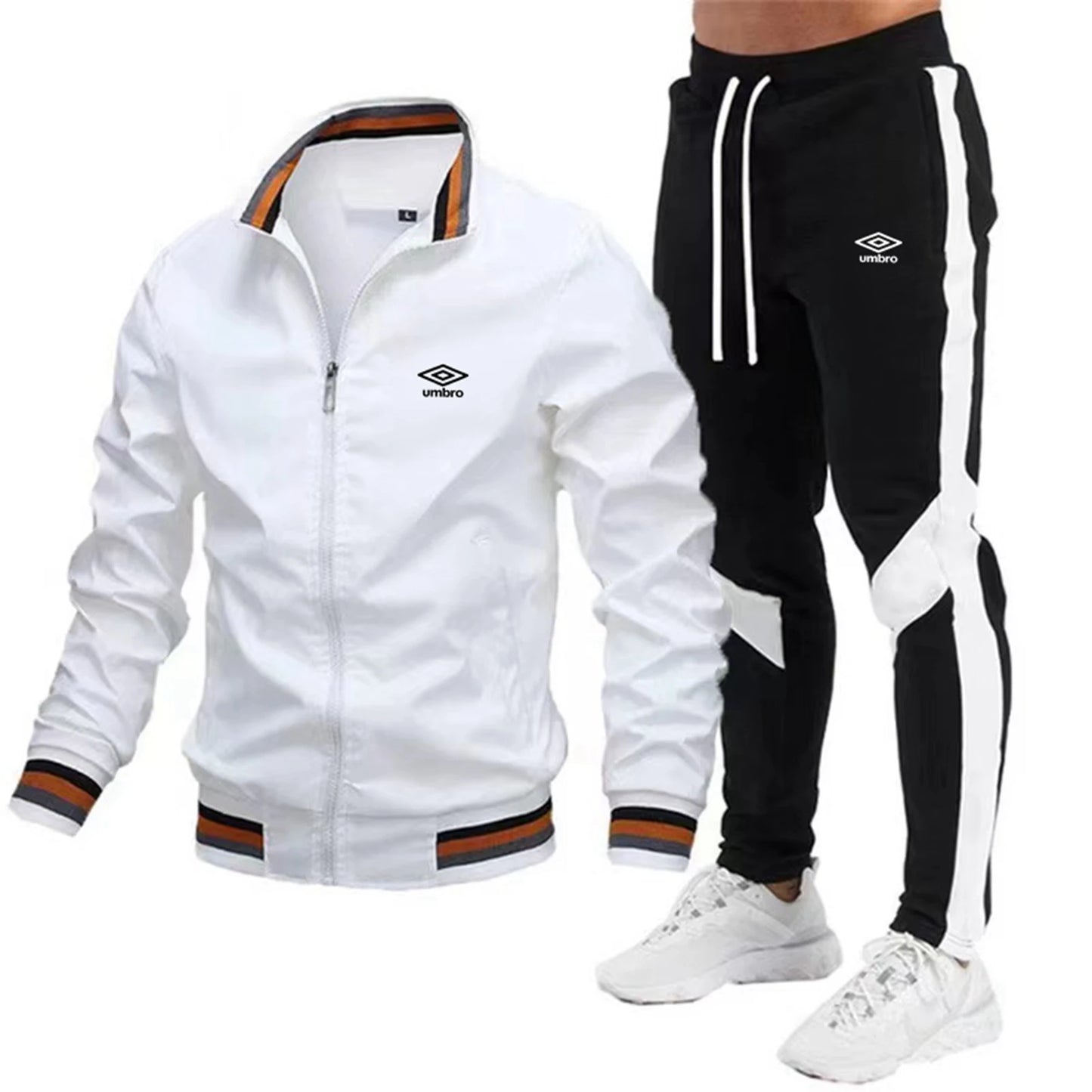 UMBRO 2024 Mens Tracksuits Men Sets Sweatshirt+sweatpants Tracksuit Zipper Stand Collar Sports Suit Jogging Fitness